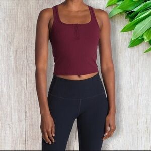 Marika Milly Crop Tank in Windsor Wine XL